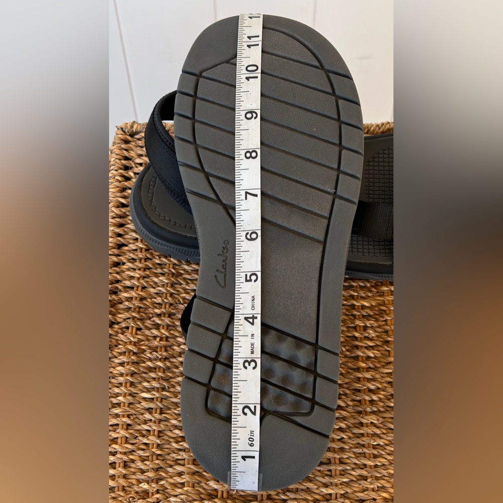 Clarks Cloudsteppers Balta Reef Men’s Sport Sandals Canvas Black Size 10M - Picture 11 of 13